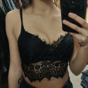Transparent bralette cami top